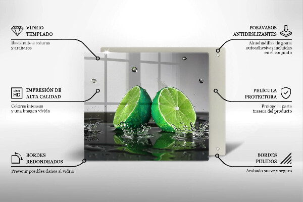 Induction hob protector Juicy lime and water