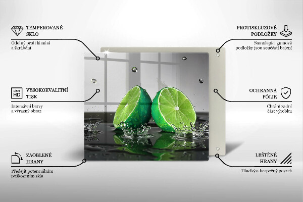 Induction hob protector Juicy lime and water