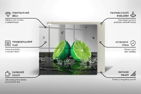 Induction hob protector Juicy lime and water