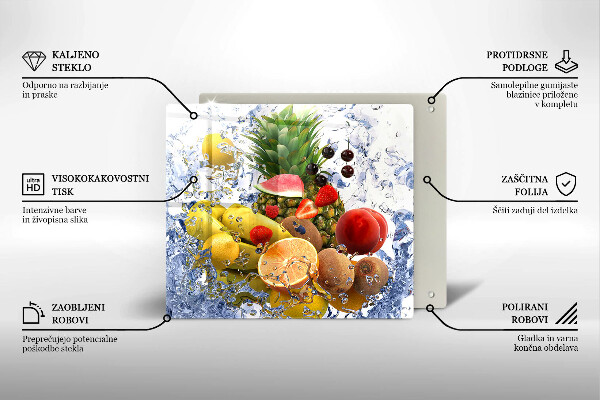 Work surface savers Juicy fruit and water