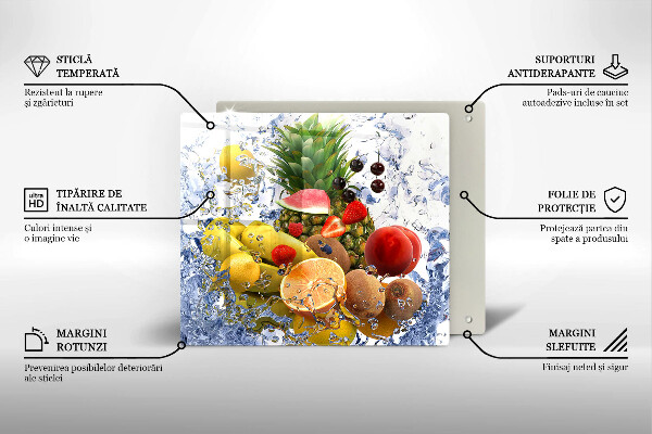 Work surface savers Juicy fruit and water