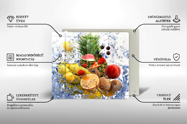 Work surface savers Juicy fruit and water