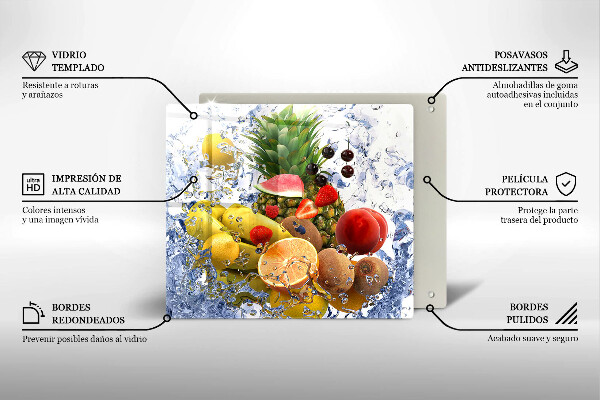 Work surface savers Juicy fruit and water