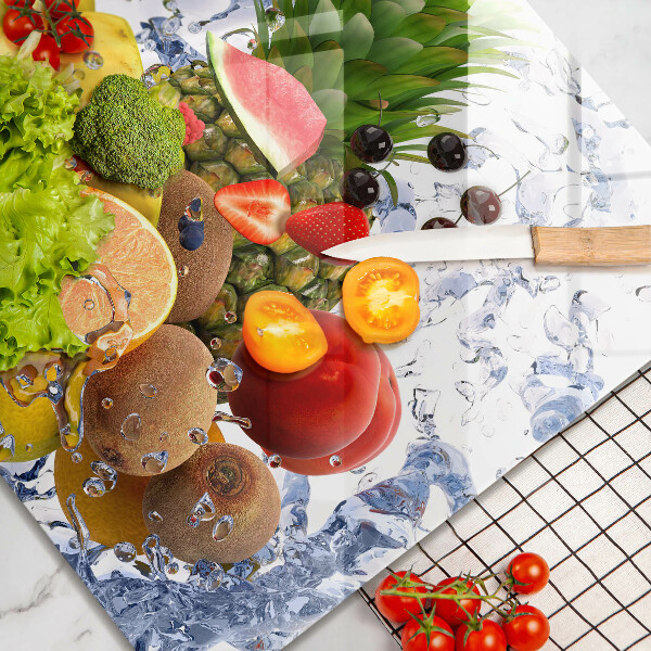 Work surface savers Juicy fruit and water