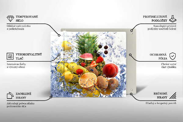 Work surface savers Juicy fruit and water