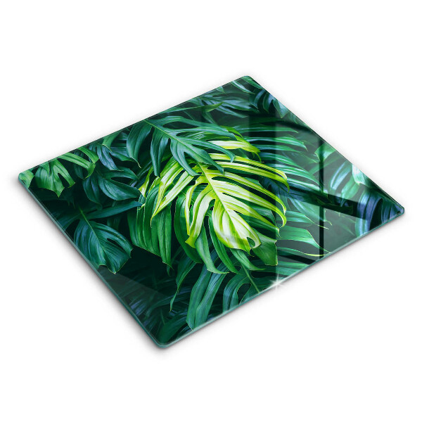 Induction hob protector Monstera wild leaves