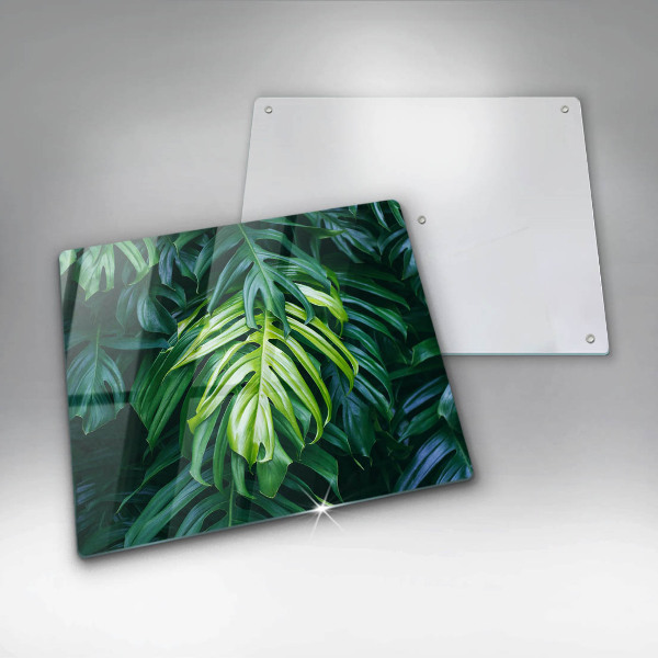 Induction hob protector Monstera wild leaves