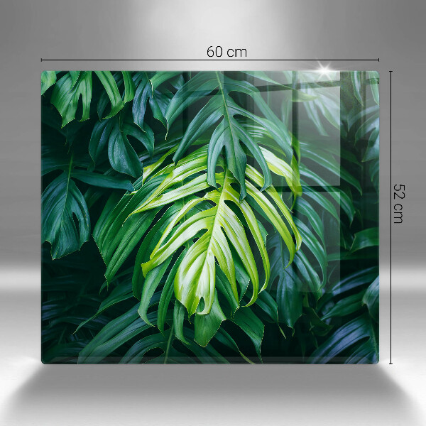 Induction hob protector Monstera wild leaves