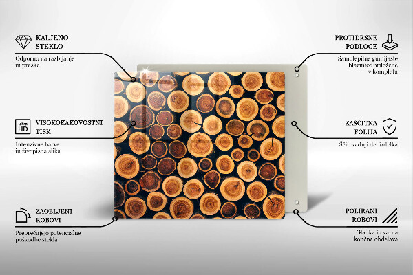 Induction hob protector Wooden stumps of trees