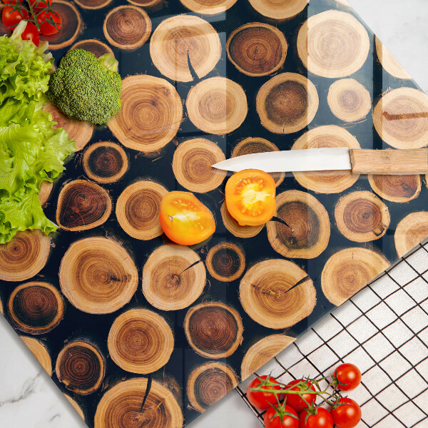Induction hob protector Wooden stumps of trees
