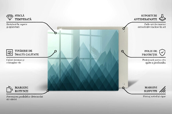 Induction hob protector Abstract mountains