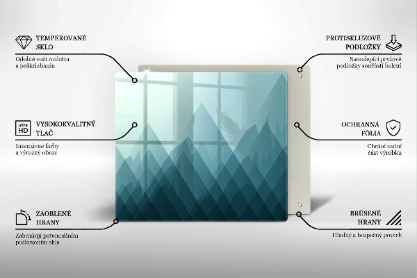 Induction hob protector Abstract mountains