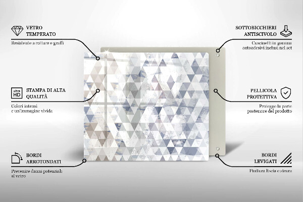 Induction hob protector Triangle pattern