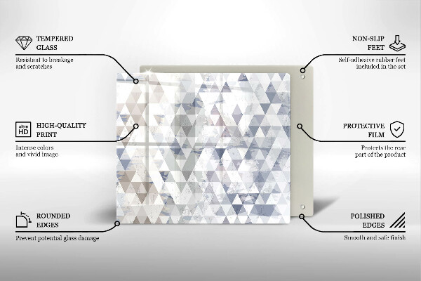 Induction hob protector Triangle pattern