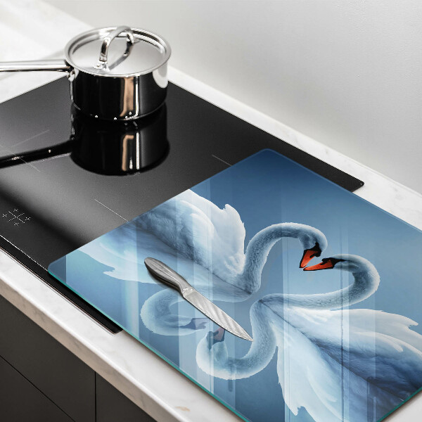 Work surface savers Two swans heart