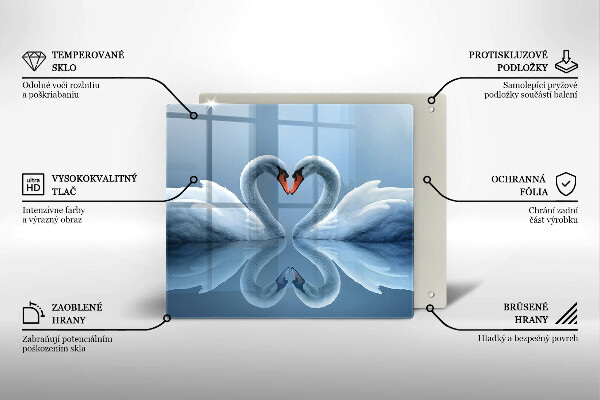 Work surface savers Two swans heart