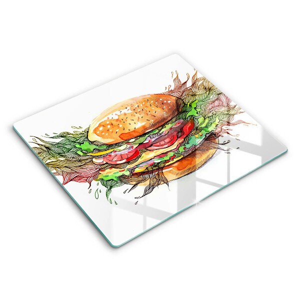 Work surface savers Drawing hamburger