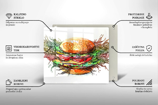 Work surface savers Drawing hamburger