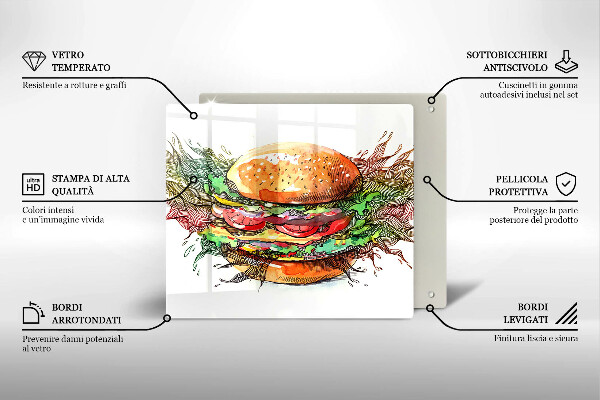 Work surface savers Drawing hamburger