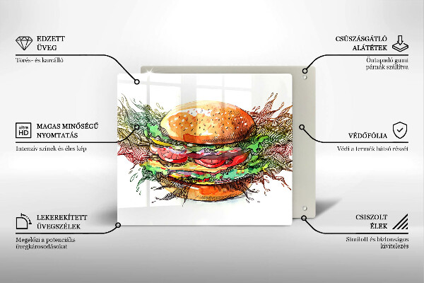 Work surface savers Drawing hamburger