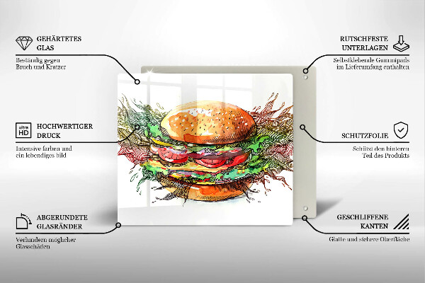 Work surface savers Drawing hamburger