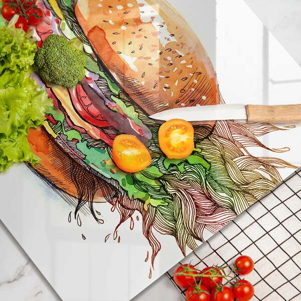 Work surface savers Drawing hamburger