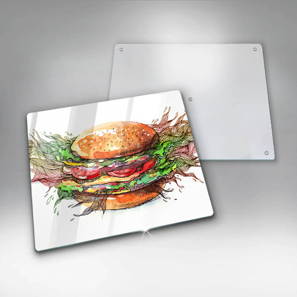 Work surface savers Drawing hamburger