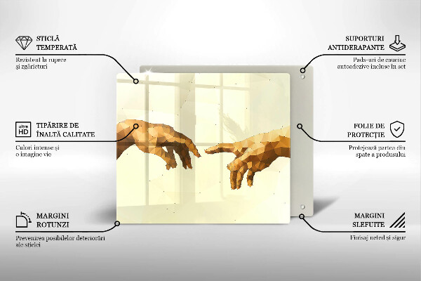 Work surface savers Creation of Adam hands