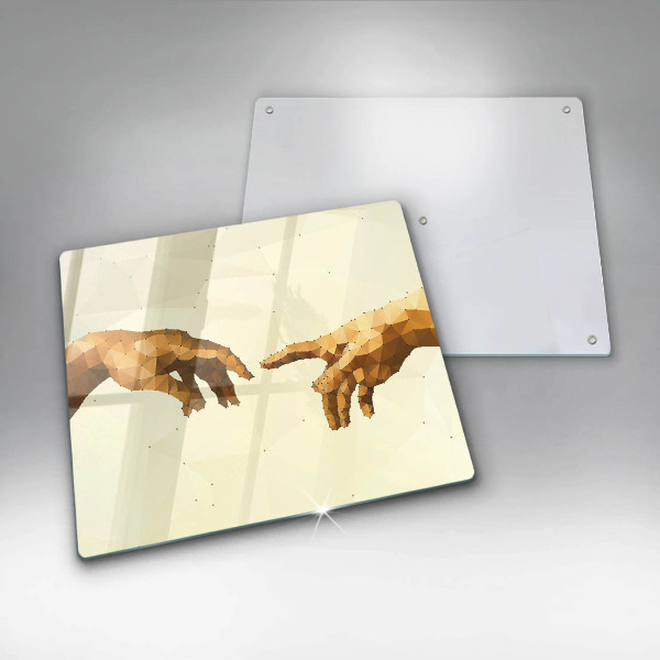 Work surface savers Creation of Adam hands