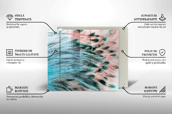 Work surface savers Boho bird feathers