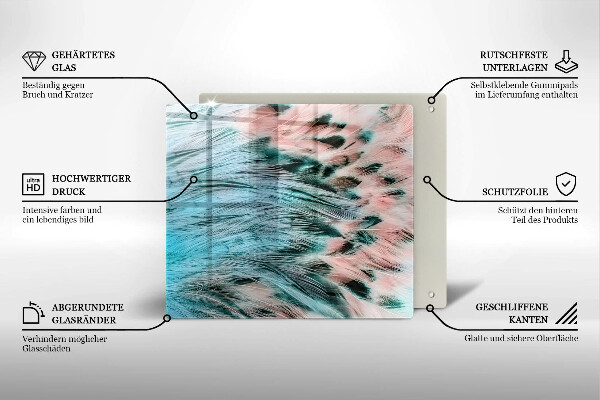 Work surface savers Boho bird feathers