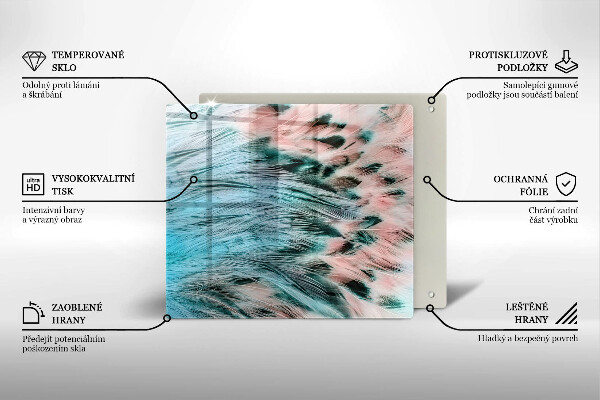 Work surface savers Boho bird feathers