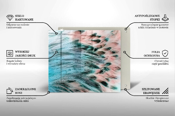 Work surface savers Boho bird feathers