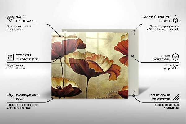 Work surface savers Painted boho flowers