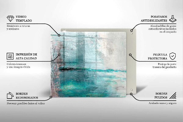 Induction hob protector Background paint abstraction