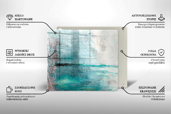 Induction hob protector Background paint abstraction