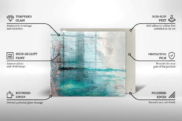 Induction hob protector Background paint abstraction