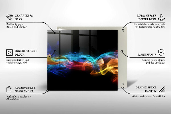 Work surface savers Colorful smoke