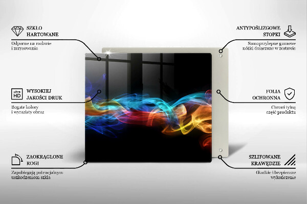 Work surface savers Colorful smoke