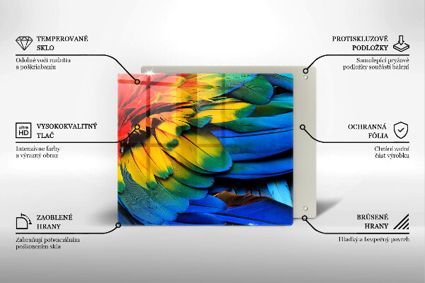 Work surface savers Colorful parrots