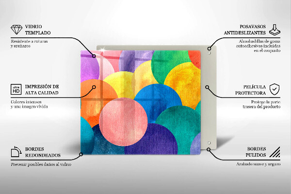 Work surface savers Colorful wheels