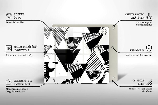 Glass worktop saver Geometric triangles