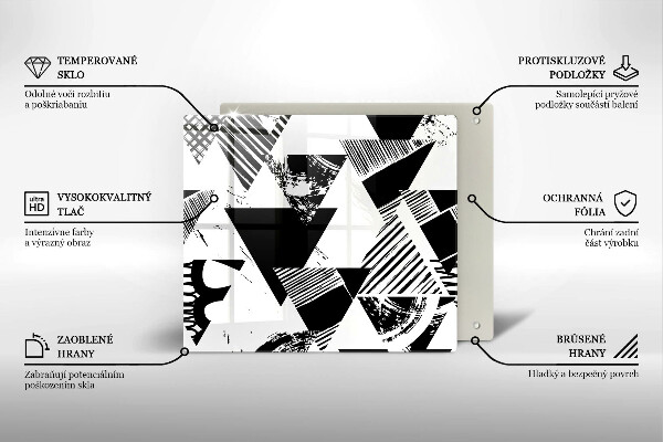 Glass worktop saver Geometric triangles