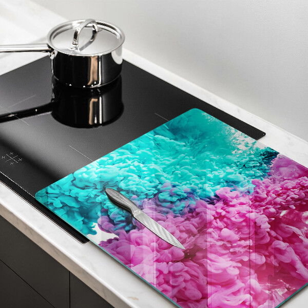 Glass worktop saver Turkos-pink smoke