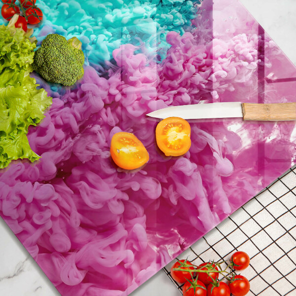 Glass worktop saver Turkos-pink smoke