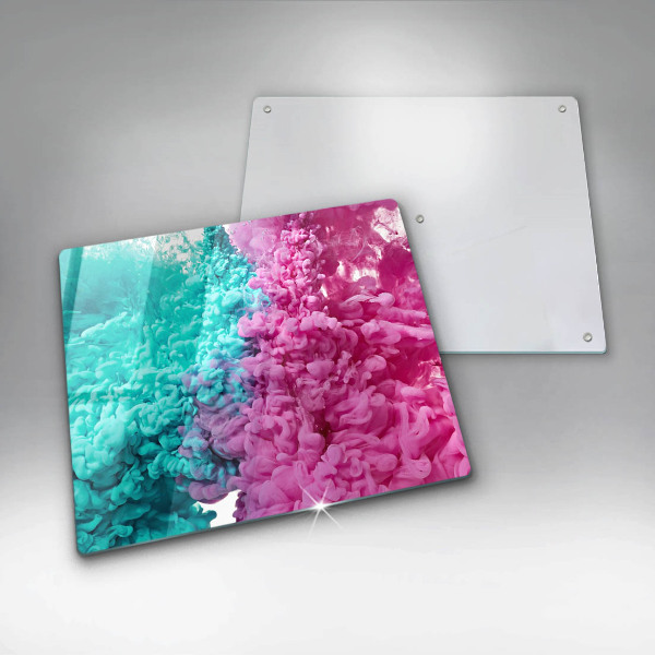 Glass worktop saver Turkos-pink smoke