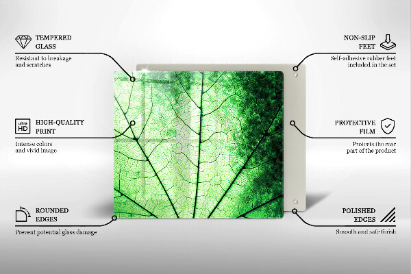 Work surface savers Decorative leaf