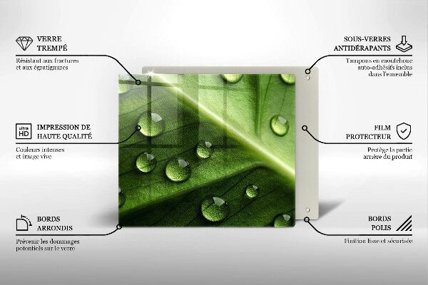 Work surface savers Nature Rosa and Leaf