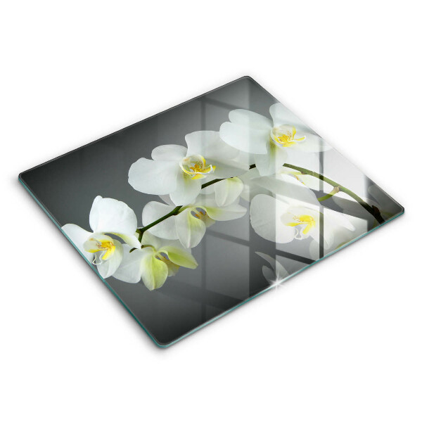 Work surface savers White orchid flowers