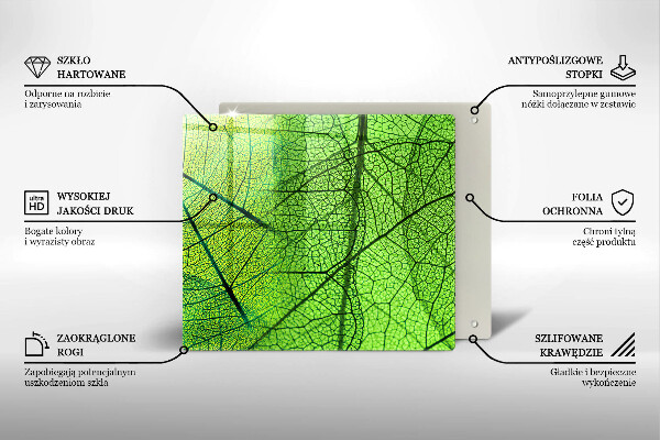 Induction hob protector Natura leaves